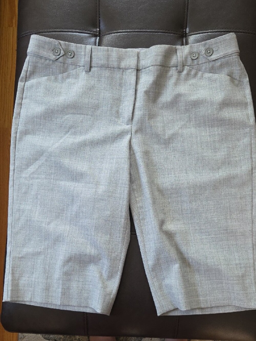 Women's Gray Tailored Bermuda Shorts